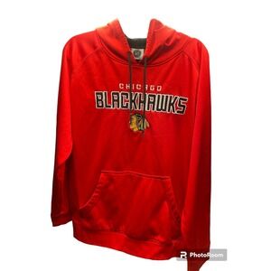 Chicago Blackhawks NHL Hoodie Sweatshirt Levelwear Red Logo Men's Large